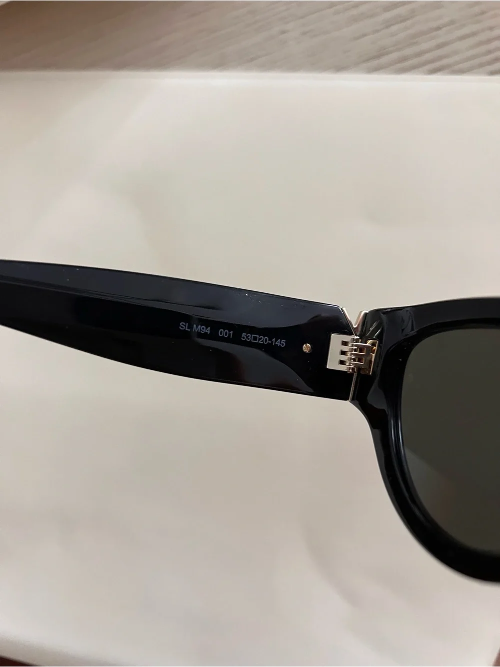 YSL Saint Laurent Black Cat-Eye Sunglasses SL M94